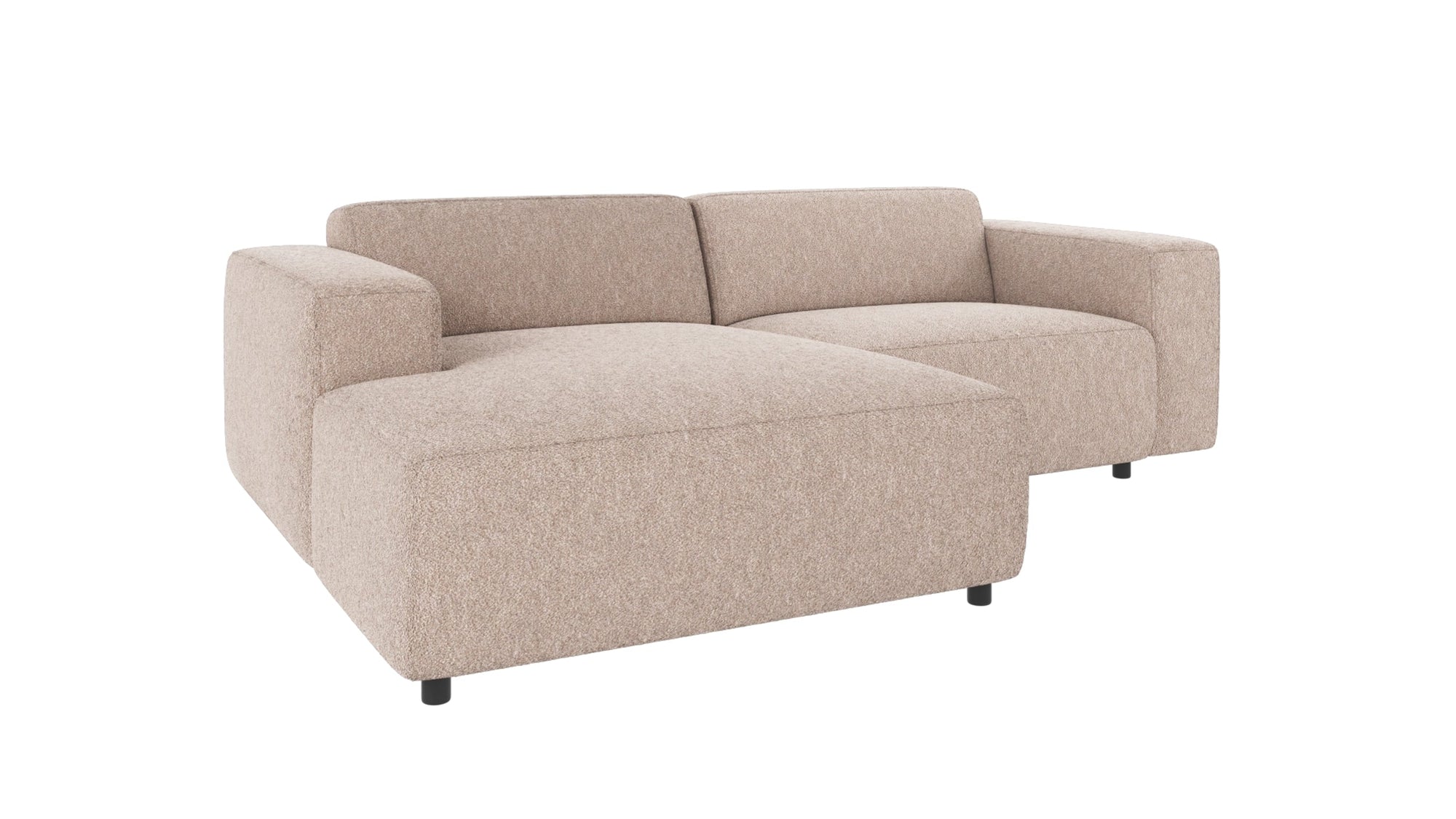 Willard 3-Seater Modular Sofa with Chaise Longue – Light Beige / Left-hand chaise – 3