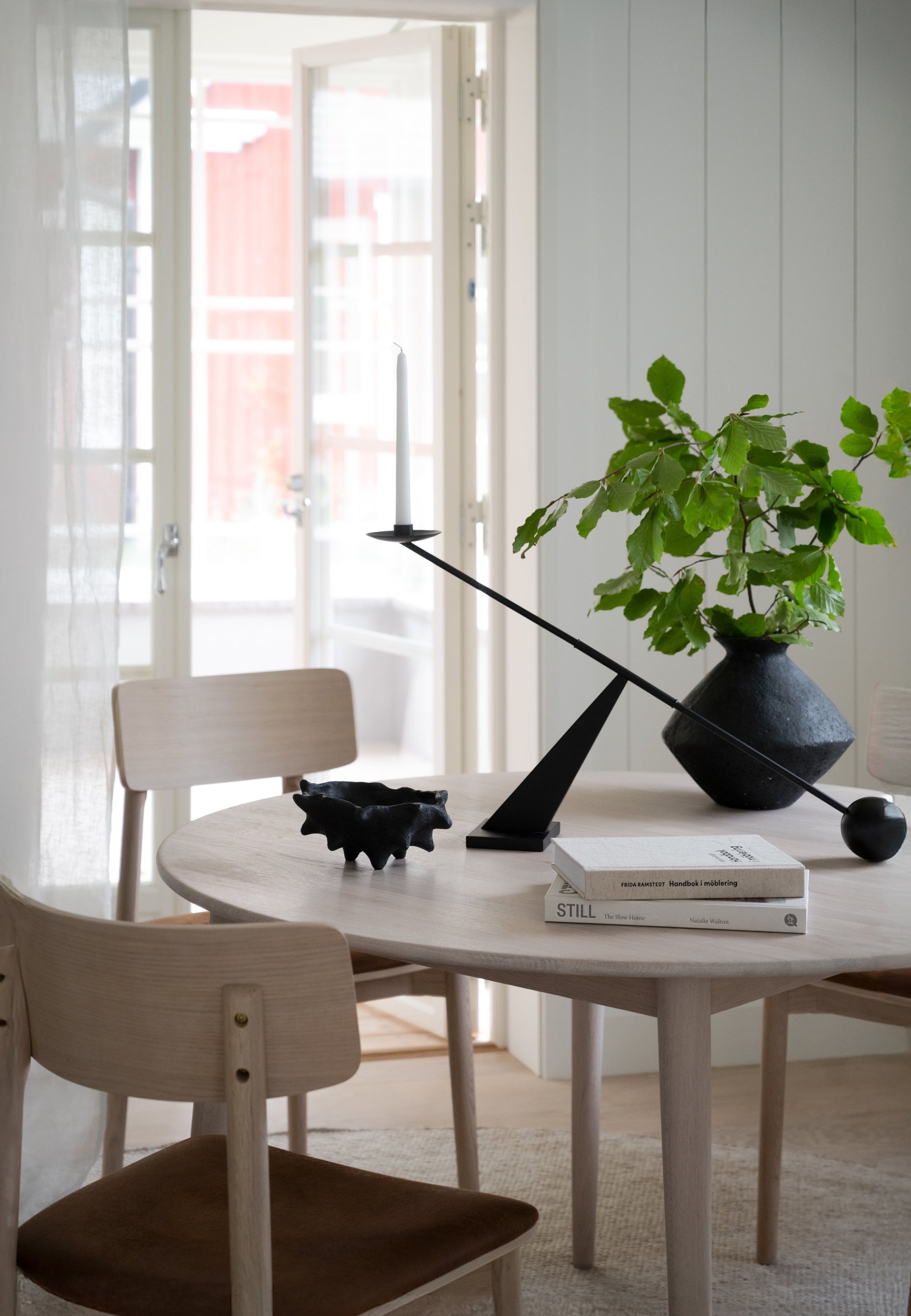 Tyler Round Extendable Dining Table Ø120 cm – Whitewash Oak – 5