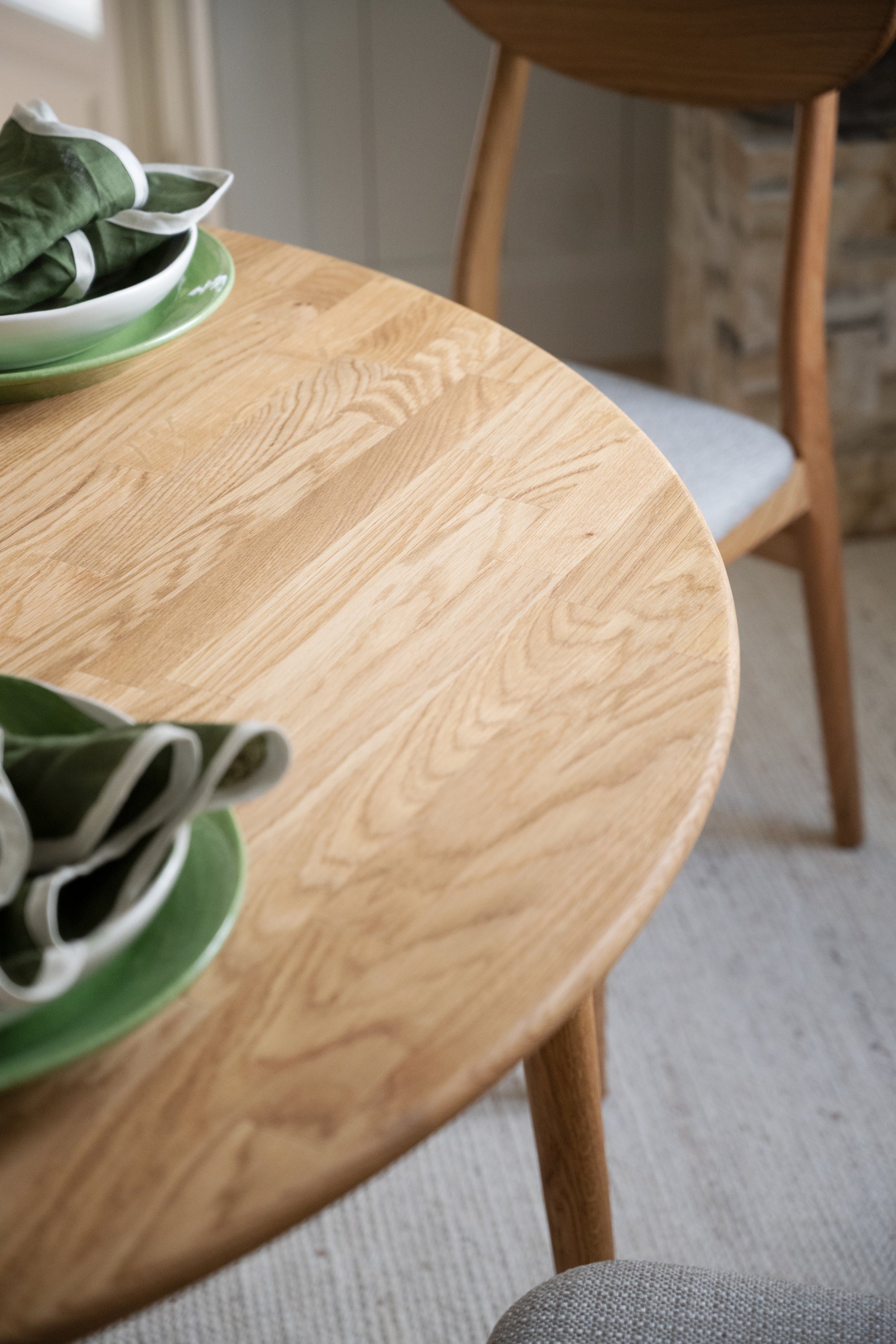 Tyler Round Extendable Dining Table Ø120 cm – Oak – 5