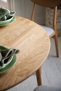 Tyler Round Extendable Dining Table Ø120 cm – Oak – 5