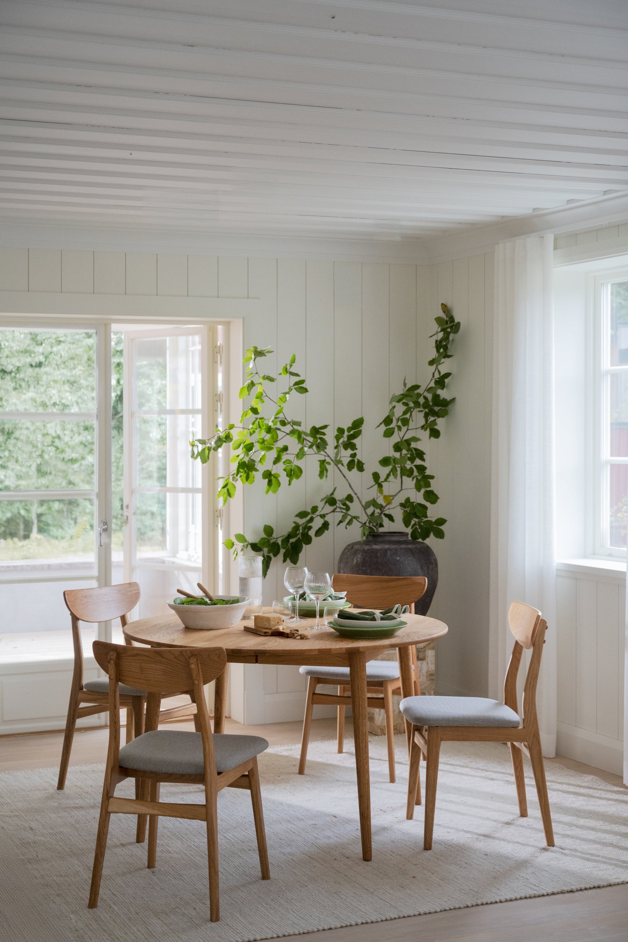 Tyler Round Extendable Dining Table Ø120 cm – Oak – 2