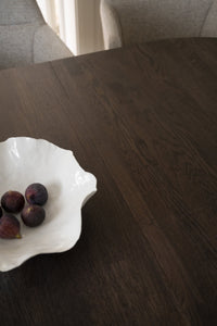 FILIPPA Oval Extending Table 170/210/250CM – Dark Brown Oak / Standard Table (one leaf included) – 6
