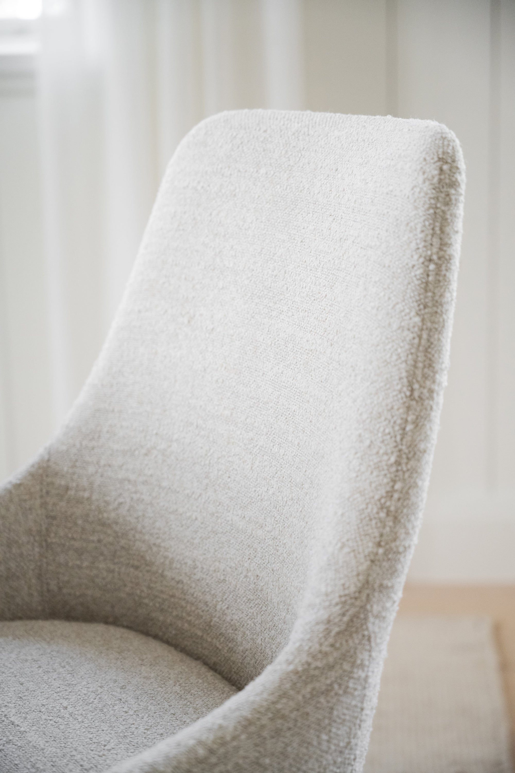 SIERRA Fabric Set of 2 Chairs – Light Beige / Beige Legs – 8