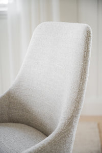 SIERRA Fabric Set of 2 Chairs – Light Beige / Beige Legs – 8
