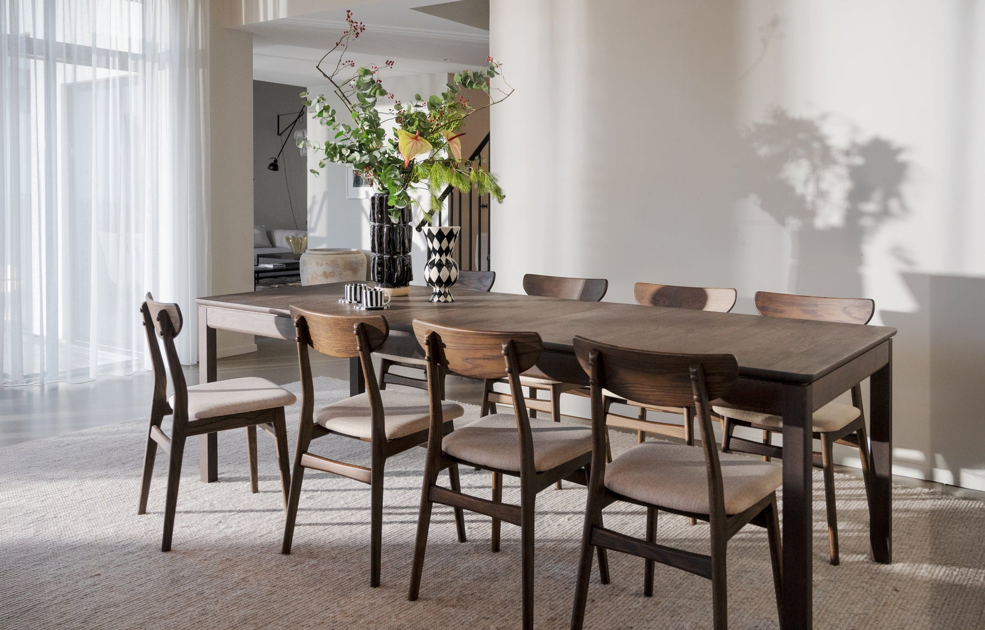 Gardner Dining Table, Brown Oiled Oak, 200 to 300 cm – Standard 200 CM – 4