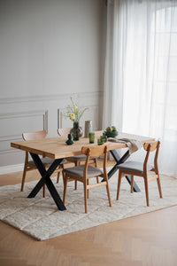 BROOKLYN X Legs Dining Table 170CM/270CM – Oak / 170 CM – 2