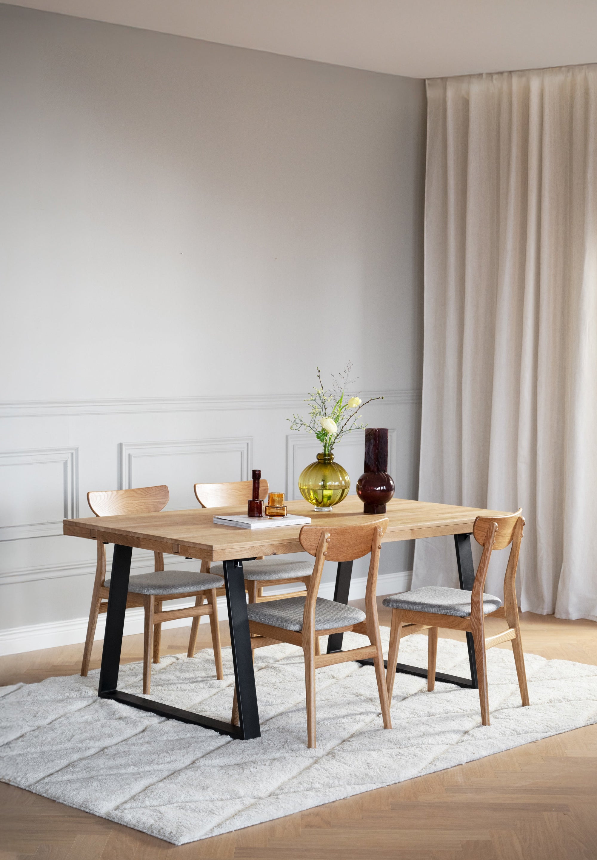 BROOKLYN U Legs Dining Table 170CM/270CM – Oak / Standard table – 170 cm – 2