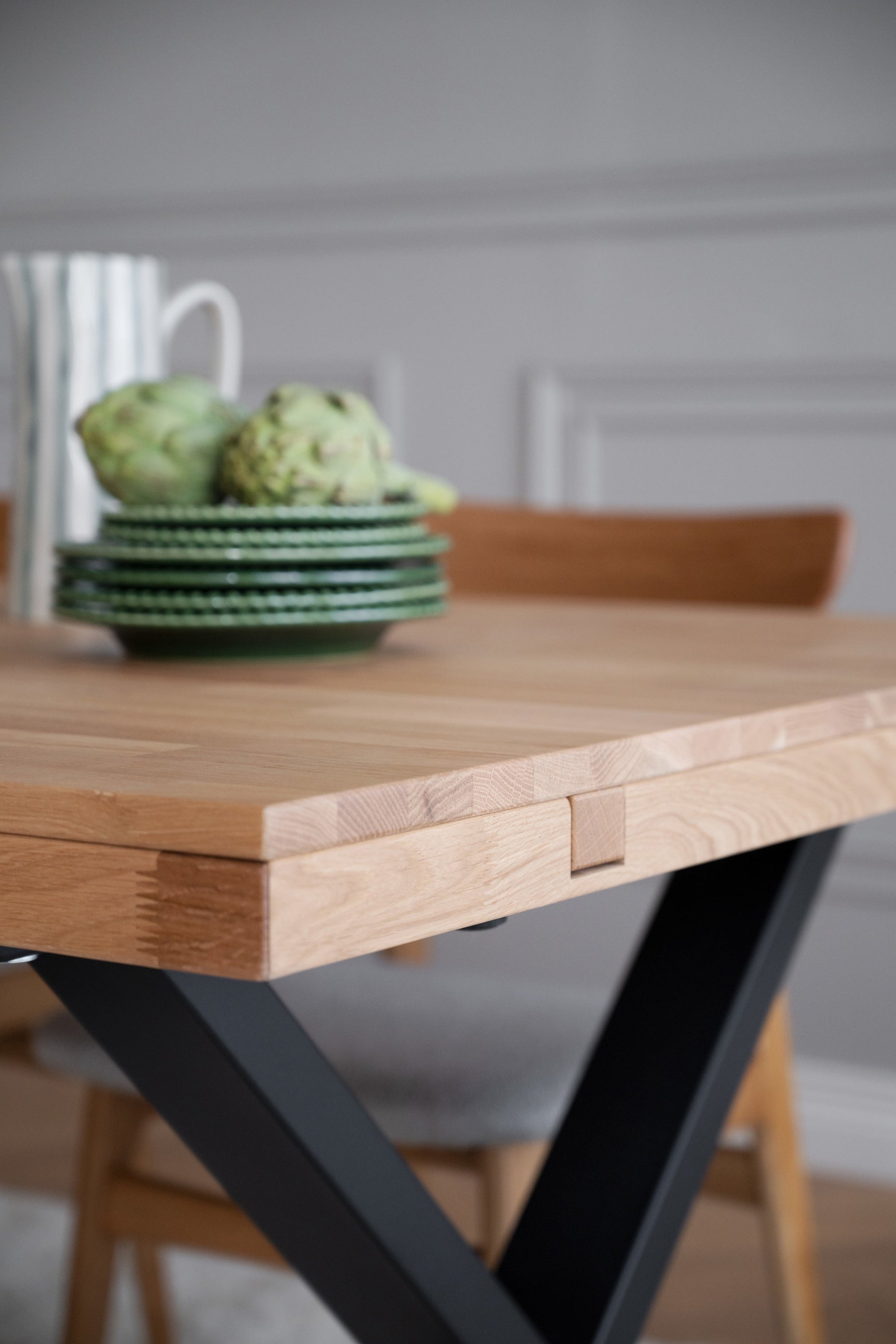 BROOKLYN X Legs Dining Table 170CM/270CM – Oak / 170 CM – 4