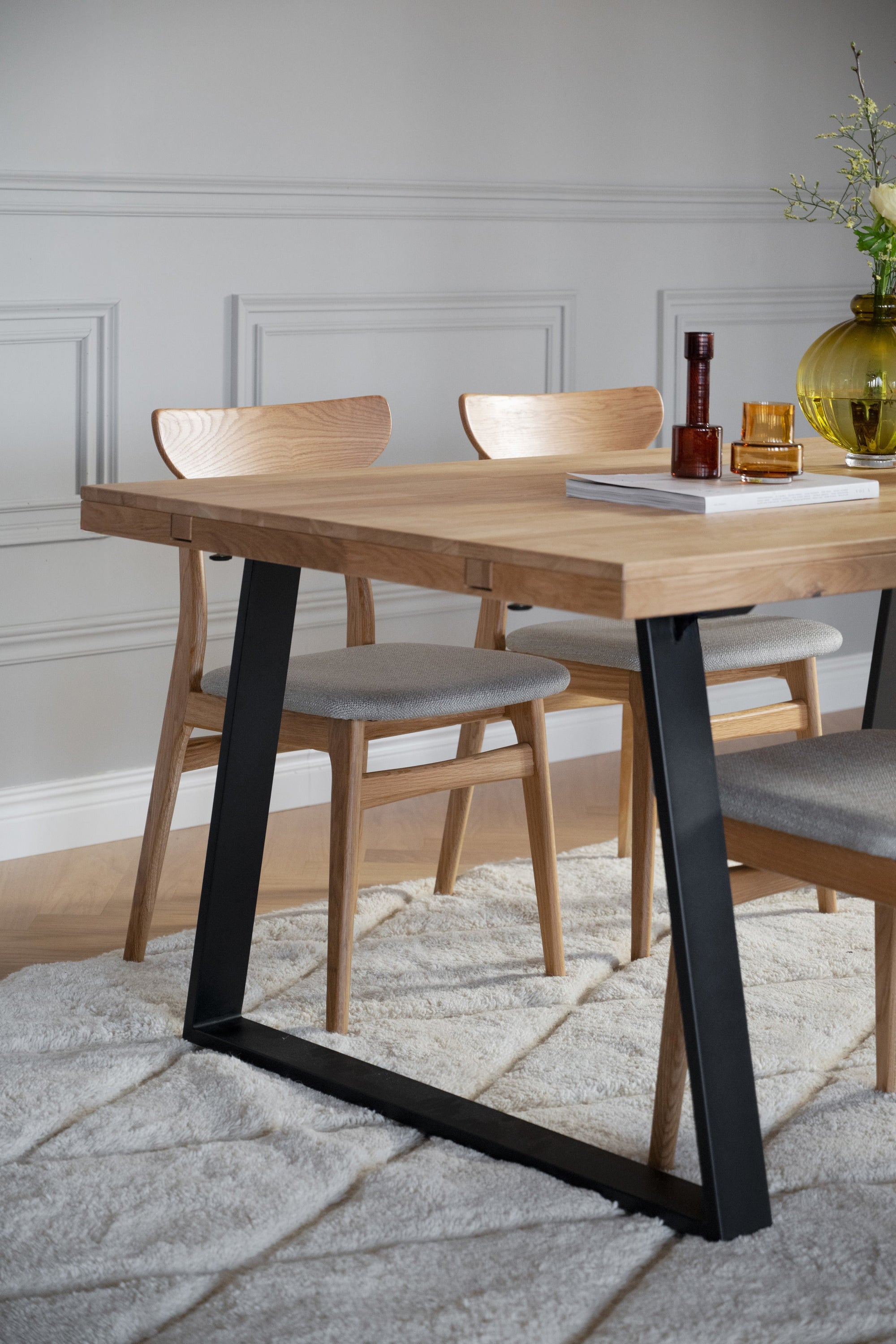 BROOKLYN U Legs Dining Table 170CM/270CM – Oak / Standard table – 170 cm – 3