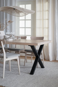 BROOKLYN X Legs Whitewashed Oak Dining Table 220/320CM – Dining table – 2
