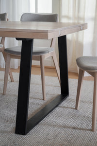 BROOKLYN U Legs Dining Table 170CM/270CM – Whitewash oak / Standard table – 170 cm – 4
