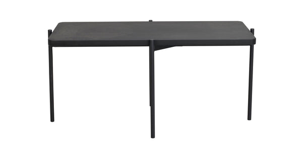 SHELTON Coffee Table 95CM & 145CM – Small – 95 x 50 cm / black oiled ash/black metal – 1