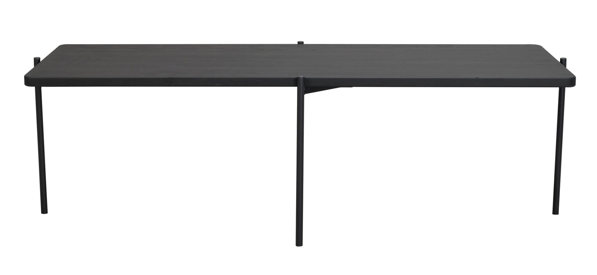 SHELTON Coffee Table 95CM & 145CM – Medium – 145 x 60 cm / black oiled ash/black metal – 1
