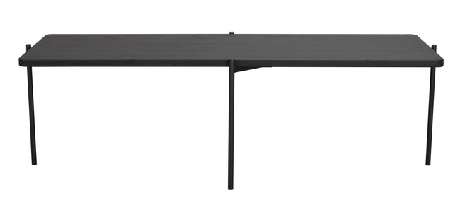 SHELTON Coffee Table 95CM & 145CM – Medium – 145 x 60 cm / black oiled ash/black metal – 1