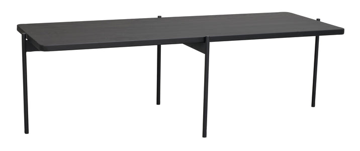 SHELTON Coffee Table 95CM & 145CM – Medium – 145 x 60 cm / black oiled ash/black metal – 5