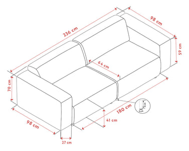 Willard 3-Seater Modular Sofa – Light Beige – 8