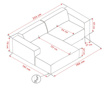 Willard 3-Seater Modular Sofa with Chaise Longue – Light Beige / Left-hand chaise – 7