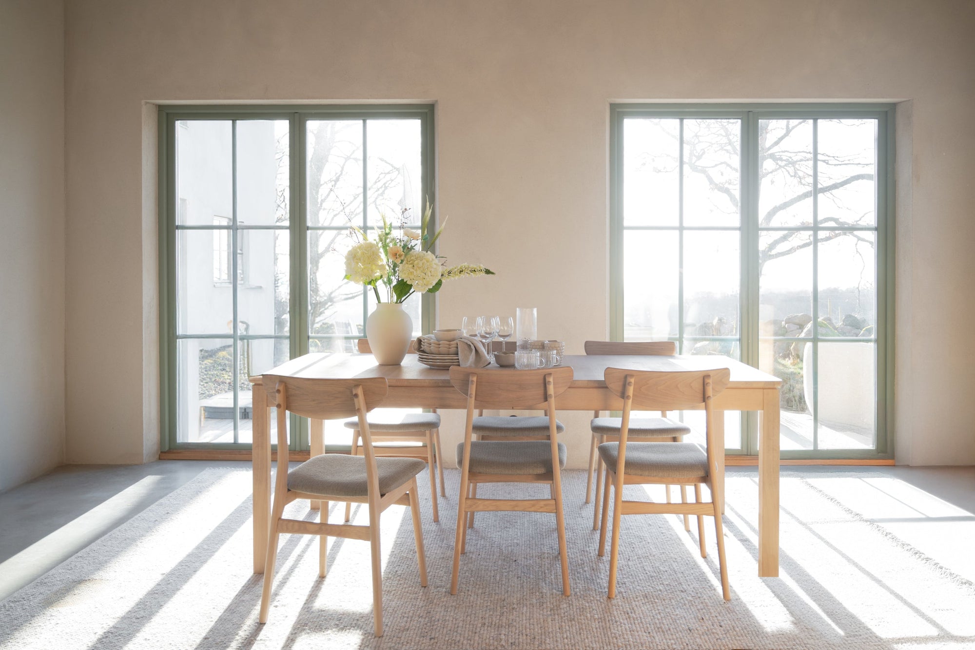 Gardner Dining Table, White Pigmented Oak, 200 to 300 cm – Standard 200 CM – 4