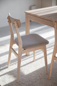 RODHAM Set of 2 Chairs – white wash oak/grey beige – 5