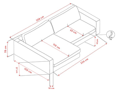 Duncan 3-Seater Sofa with Chaise Longue – Left / Light Beige – 6