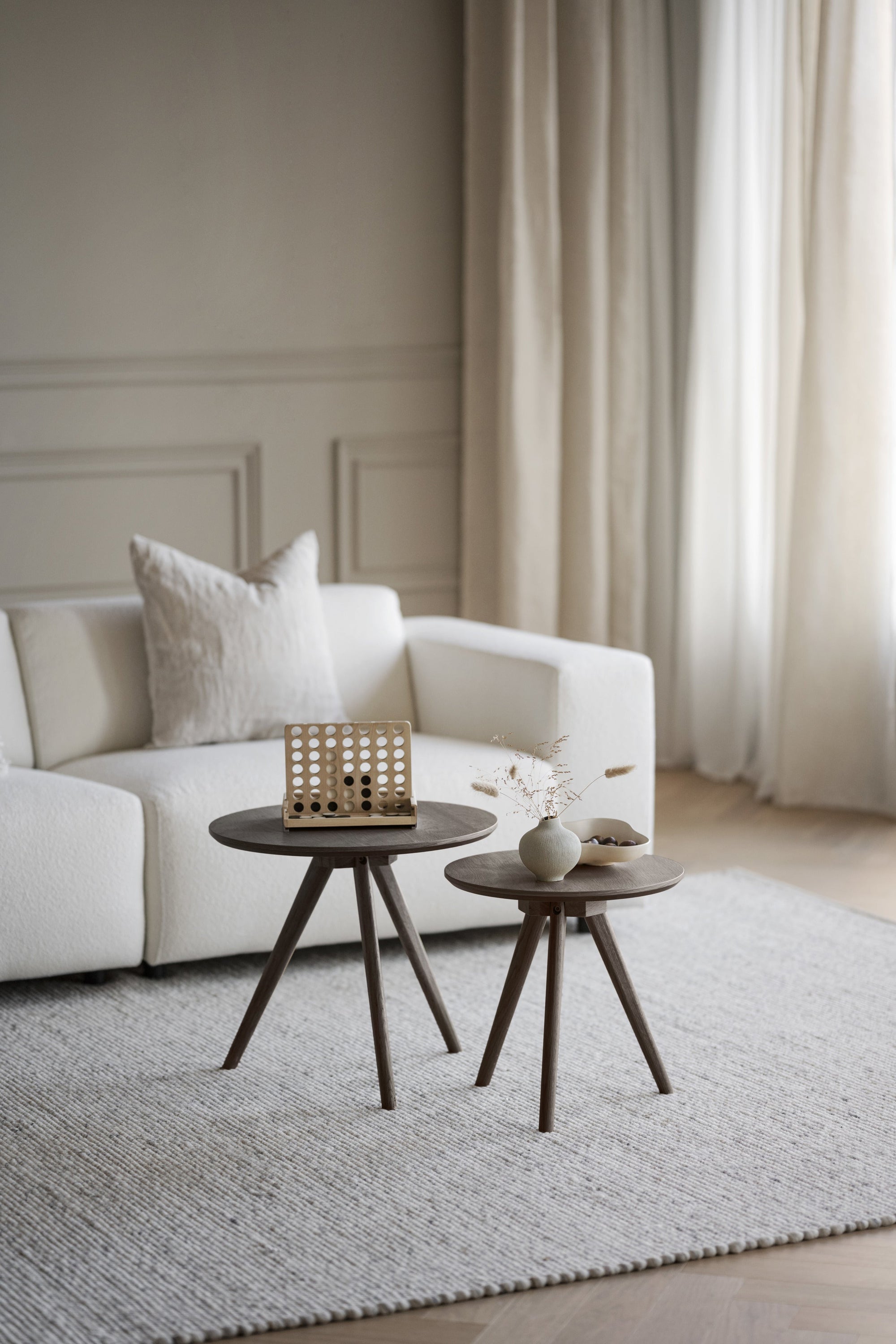 Yumi Nesting Tables – Brown Oak – 2