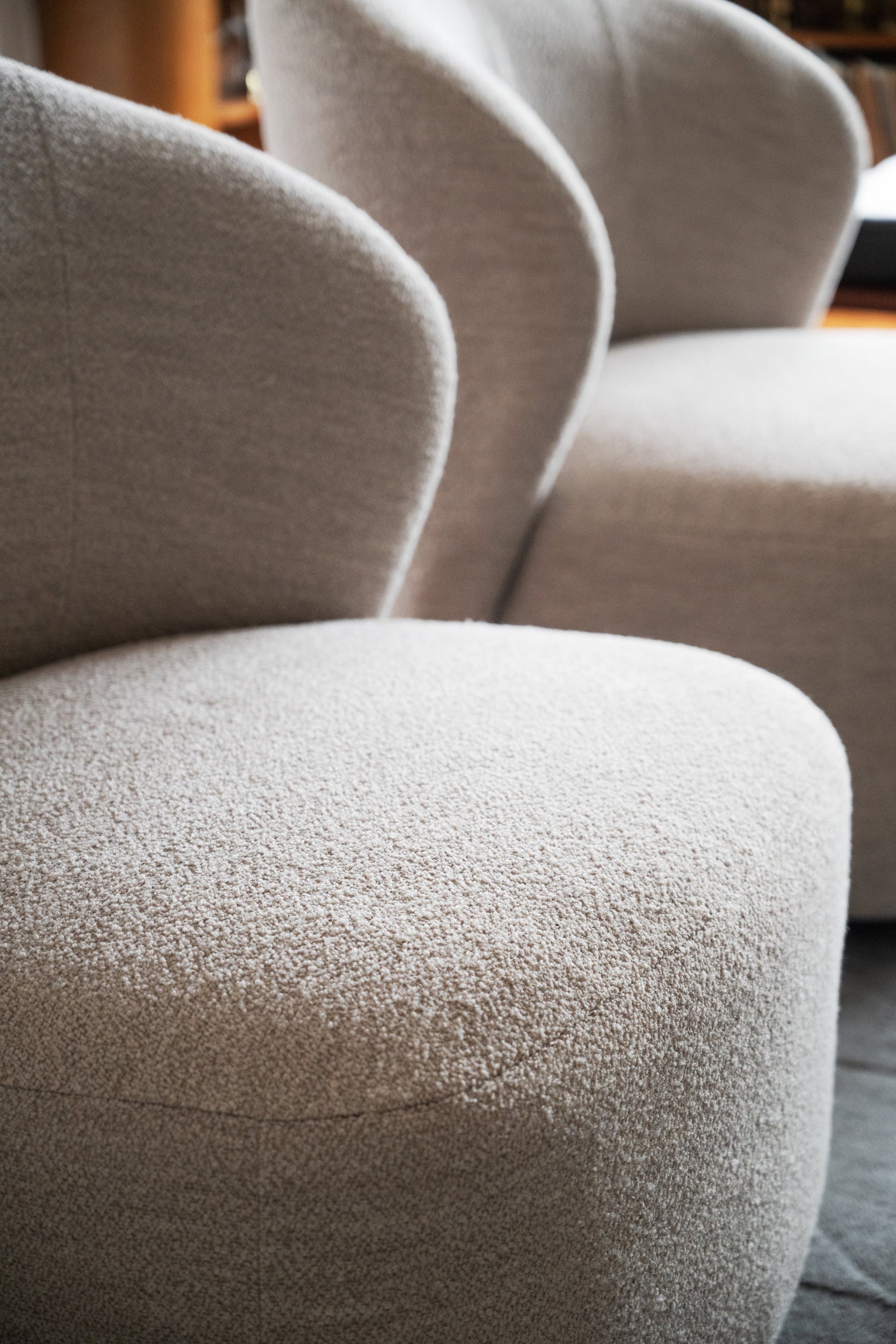 Roselawn Swivel Lounge Chair – Light Beige Bouclé – 6