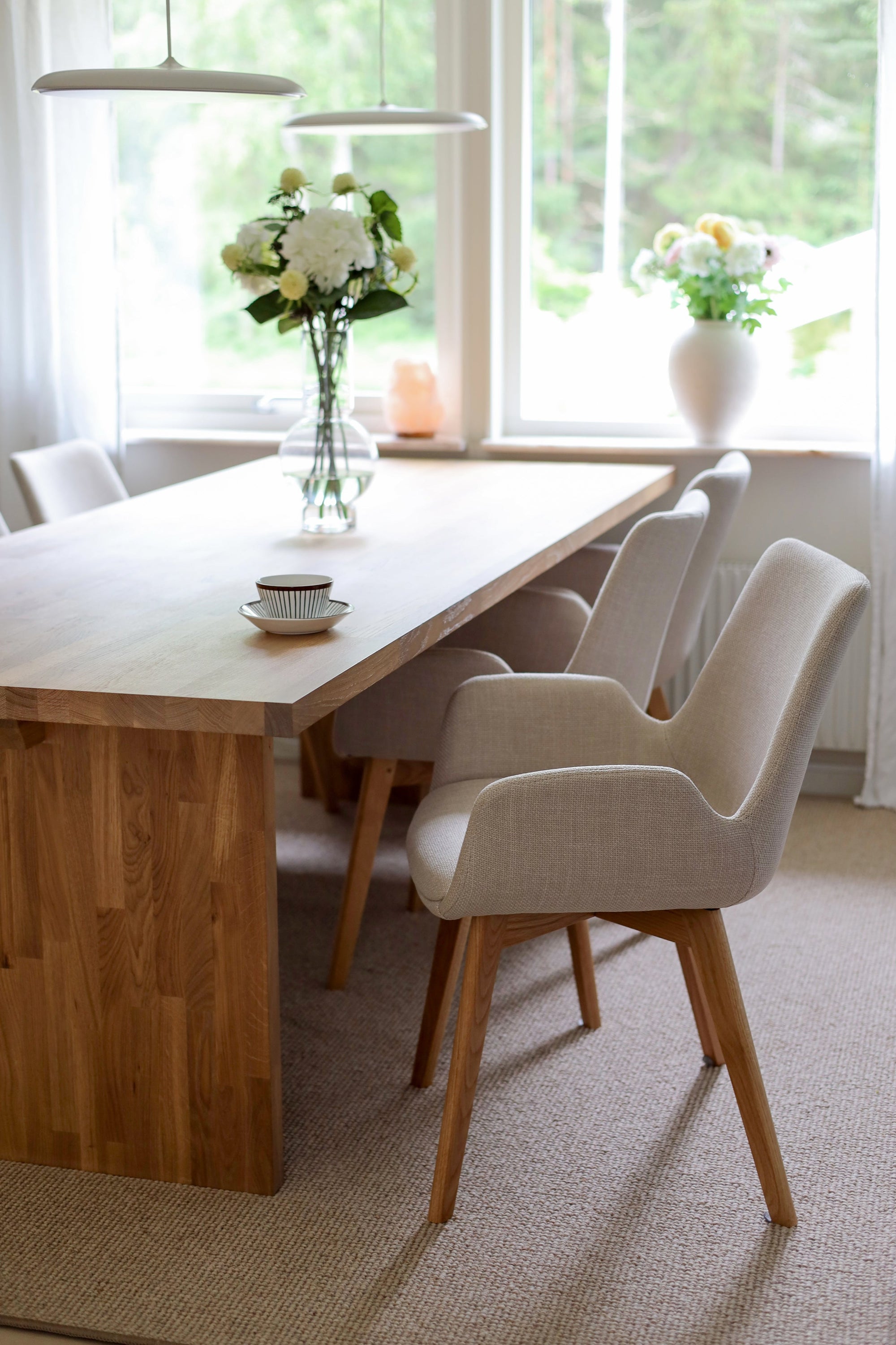 DRIMSDALE Beige Set of 2 Armchairs – Oak – 2