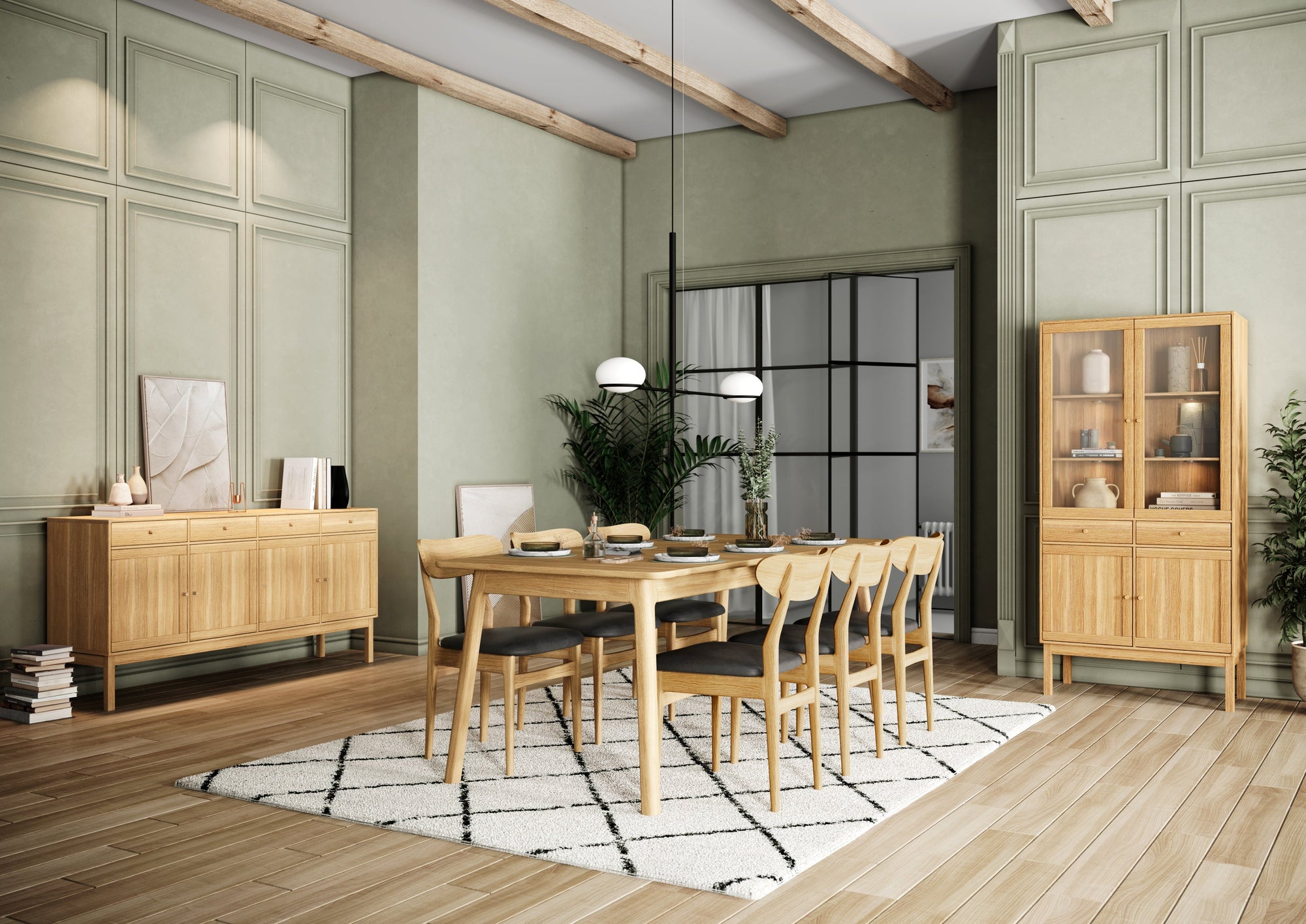 RIMME by CASØ Wall-Mounted Display Cabinet with 4 Doors 170CM