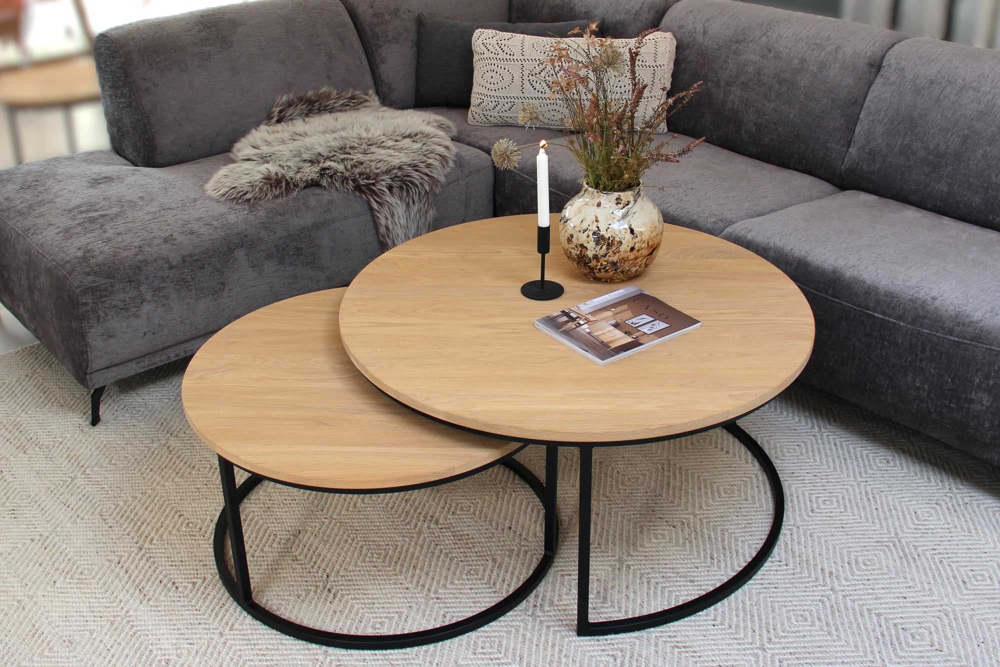 CASØ COFFEEBREAK XL Coffee Tables Set of 2 Ø90/Ø75CM