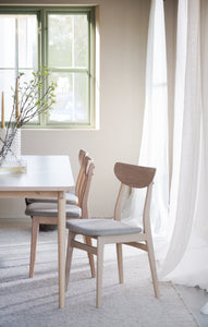 RODHAM Set of 2 Chairs – white wash oak/grey beige – 2