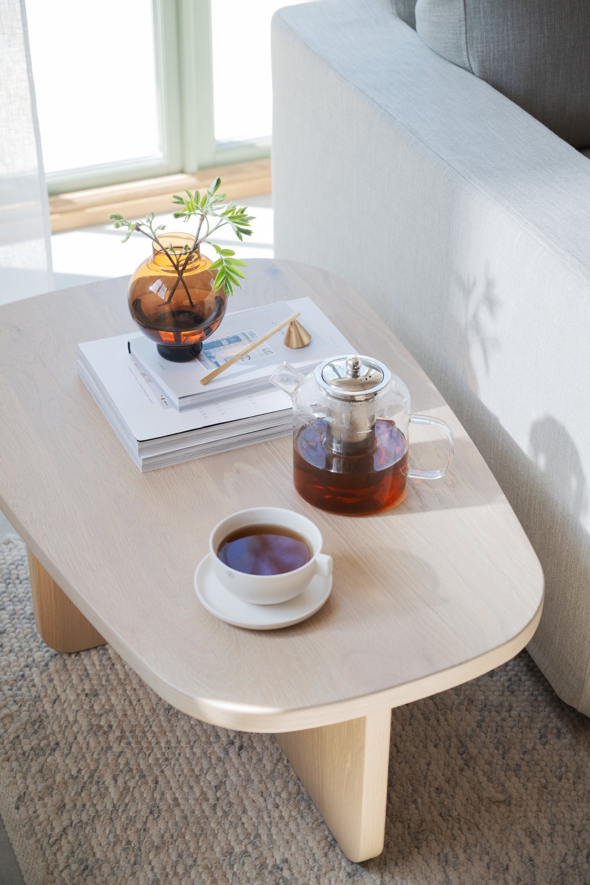 Billings Coffee Table 89 x 59 cm – Whitewash Oak – 5