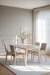 Medford Upholstered Dining Chair (Set of 2) – Whitewash Oak / Light Beige – 3