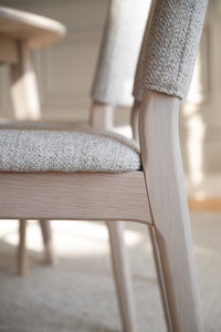 Medford Upholstered Dining Chair (Set of 2) – Whitewash Oak / Light Beige – 5