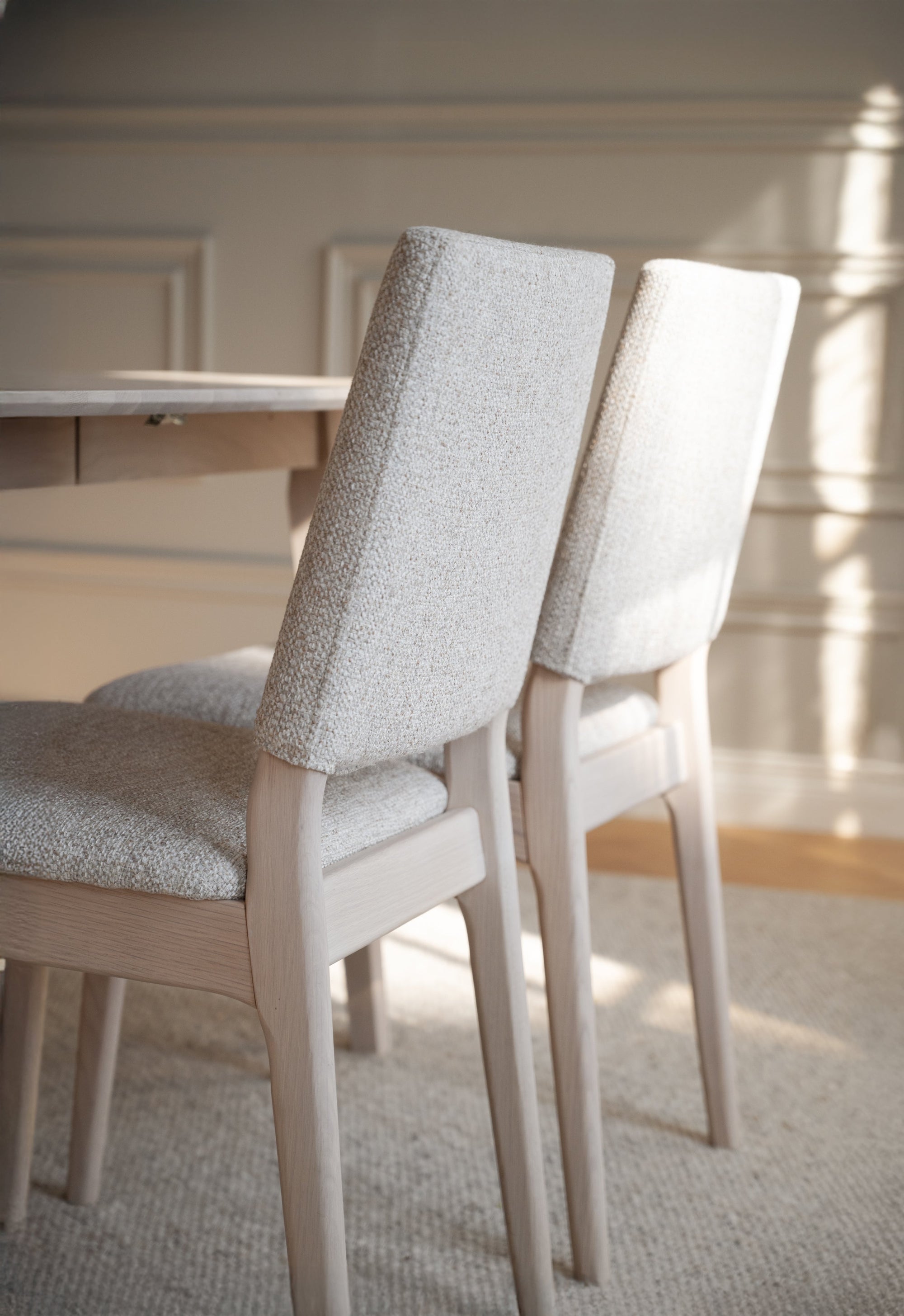 Medford Upholstered Dining Chair (Set of 2) – Whitewash Oak / Light Beige – 4