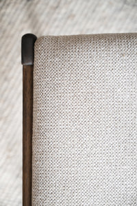 Kerwin Dining Chair (Set of 2) – Brown Oak / Light Beige – 7