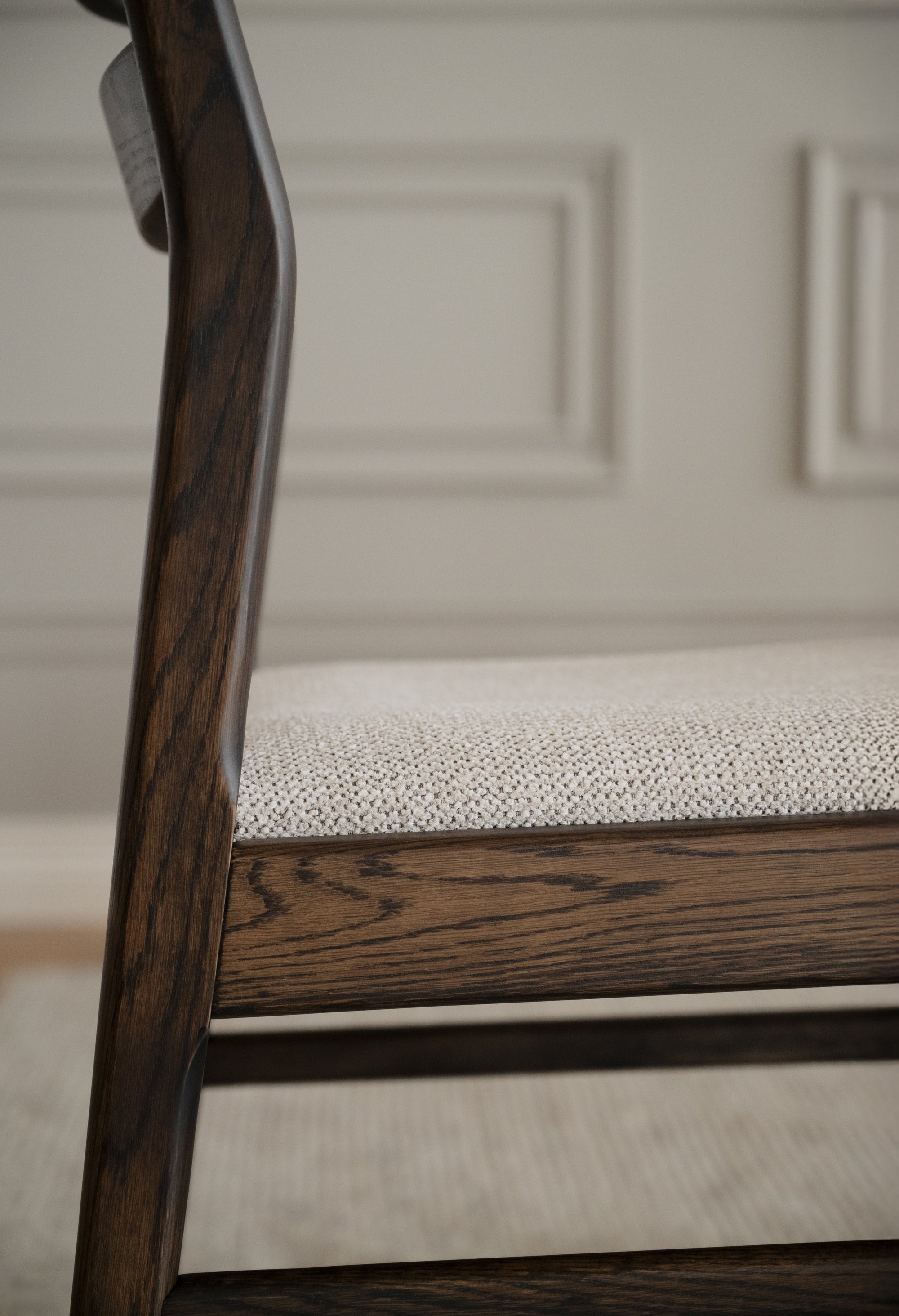 Kerwin Dining Chair (Set of 2) – Brown Oak / Light Beige – 6