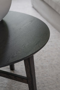 FILIPPA Round Coffee Table 90CM – Dark Brown Oak – 5