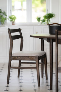 Kerwin Dining Chair (Set of 2) – Brown Oak / Light Beige – 4