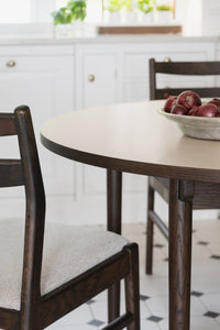Fairmount Round Dining Table Ø120 cm – Beige / Brown Oak – 4