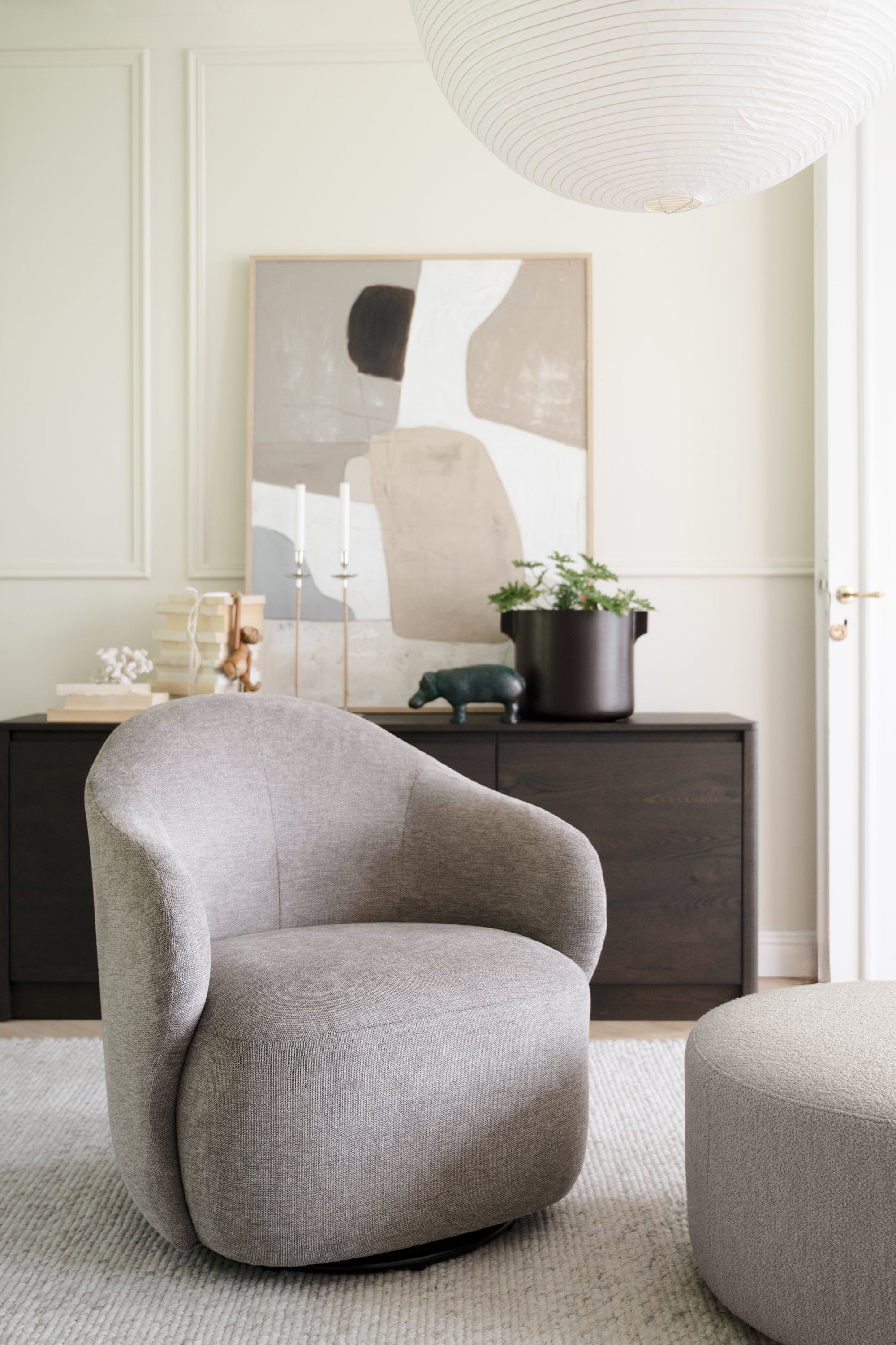 Chapeltown Swivel Lounge Chair – Beige – 2