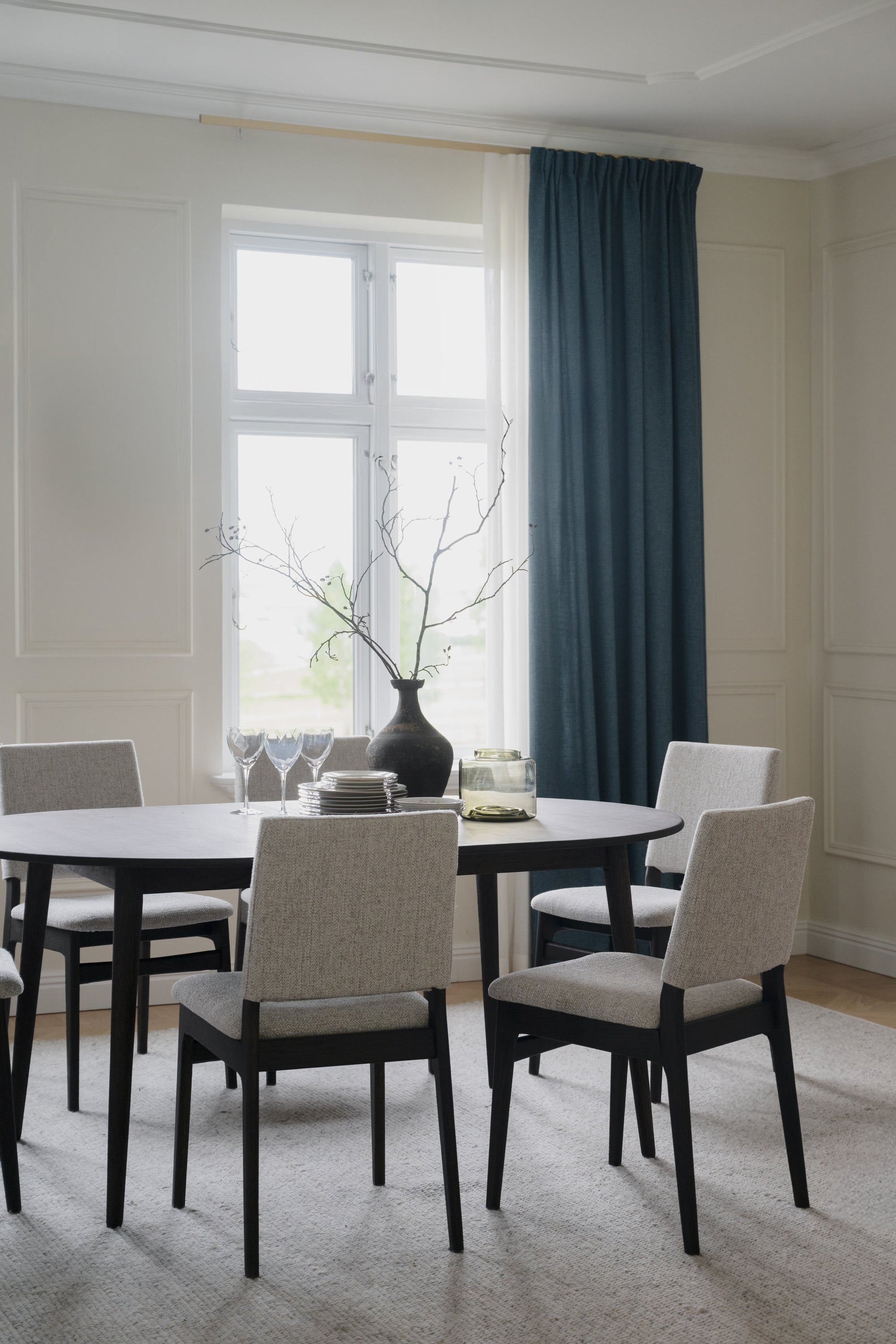 Medford Upholstered Dining Chair (Set of 2) – Brown Oak / Light Beige – 4