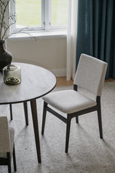 Medford Upholstered Dining Chair (Set of 2) – Brown Oak / Light Beige – 2