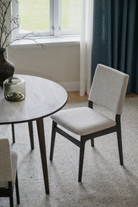 Medford Upholstered Dining Chair (Set of 2) – Brown Oak / Light Beige – 2