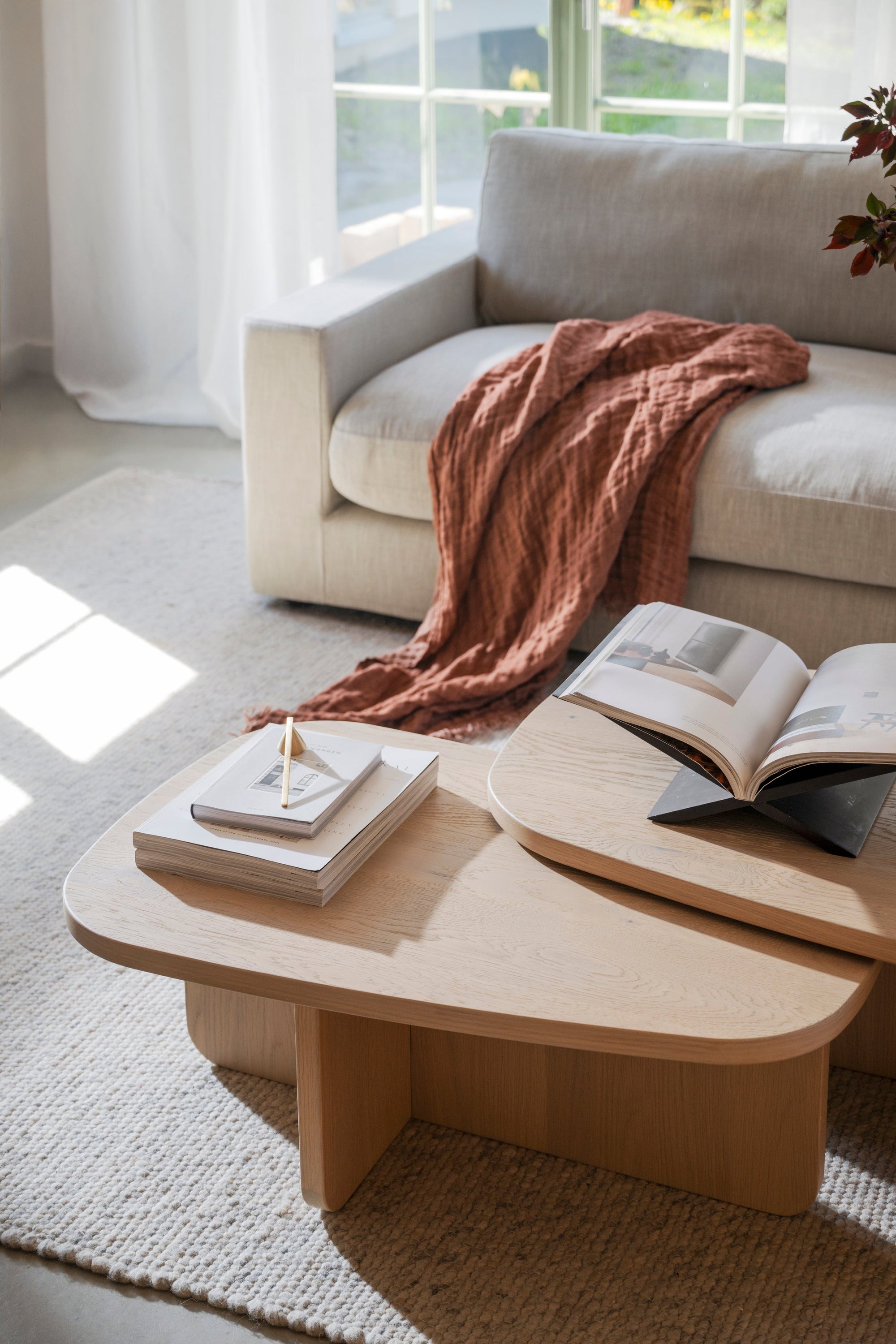 Billings Coffee Table 89 x 59 cm – Whitewash Oak – 2