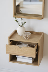 Hillmond Wall-Mounted Bedside Table – Oak – 3