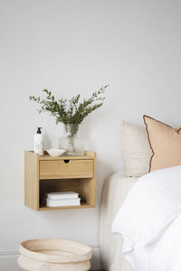 Hillmond Wall-Mounted Bedside Table – Oak – 4