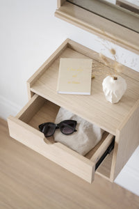 Hillmond Wall-Mounted Bedside Table – Whitewash Oak – 3