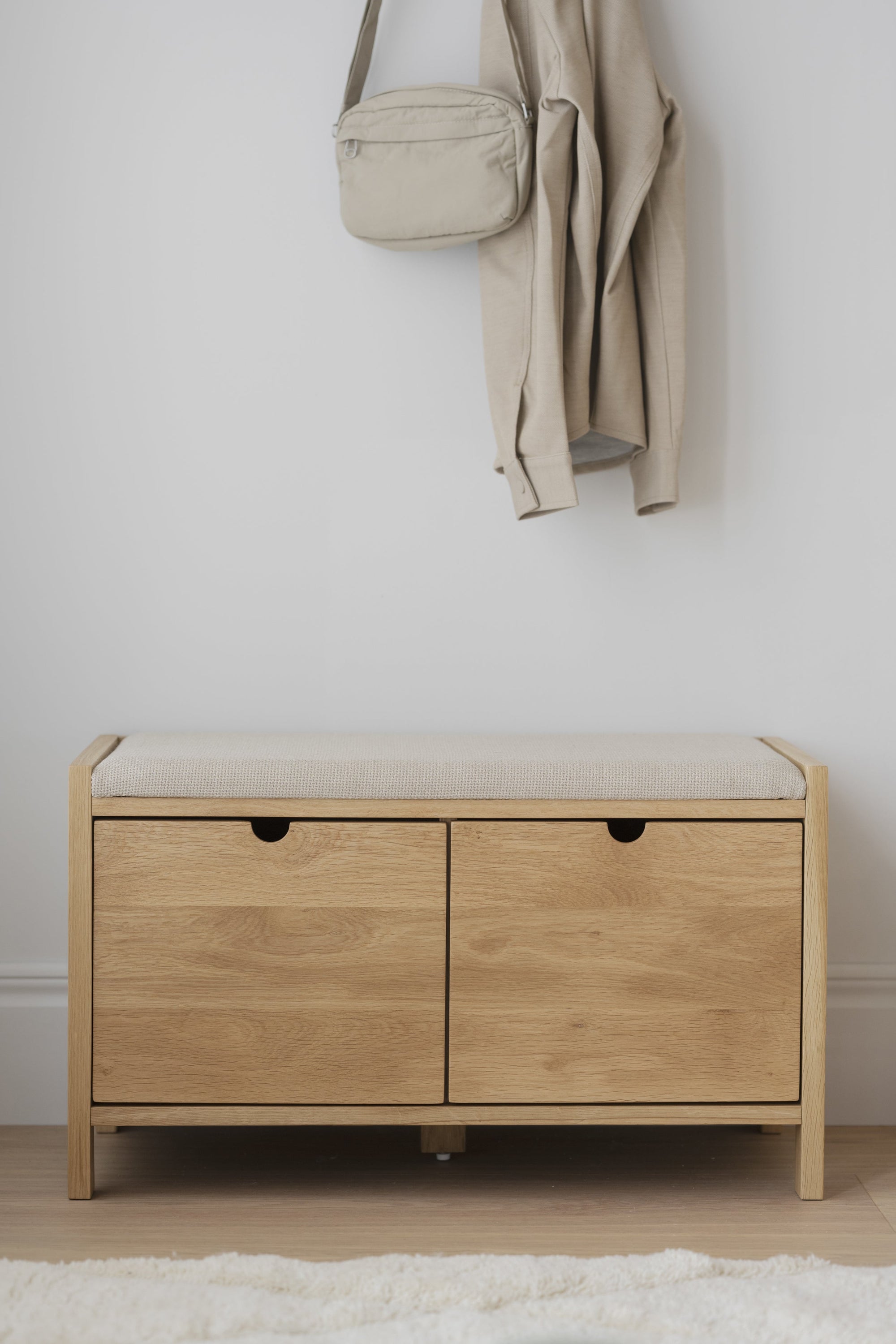 Hillmond Hallway Bench with Drawers – Oak – 2