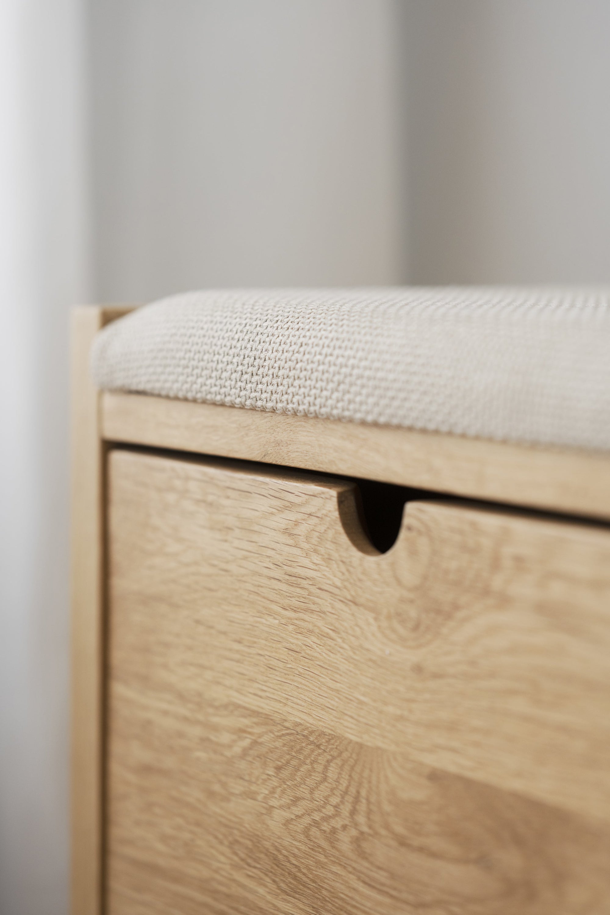 Hillmond Hallway Bench with Drawers – Oak – 4