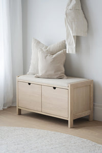 Hillmond Hallway Bench with Drawers – Whitewash Oak – 2